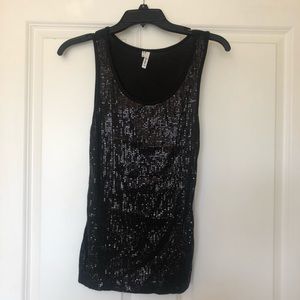 Studio Y Small Black sequin tank top